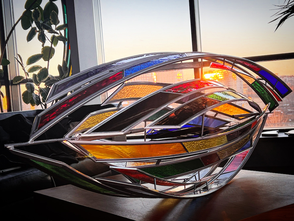 Glass artwork detail